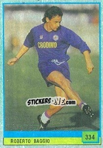 Sticker Roberto Baggio - Il Grande Calcio 1990 - Vallardi