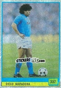 Sticker Diego Maradona - Il Grande Calcio 1990 n. 337 - Vallardi