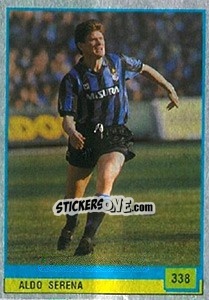 Sticker Aldo Serena - Il Grande Calcio 1990 n. 338 - Vallardi