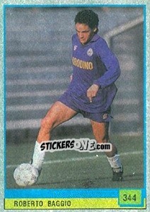 Sticker Roberto Baggio - Il Grande Calcio 1990 n. 344 - Vallardi