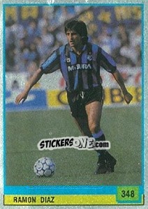 Sticker Ramon Diaz - Il Grande Calcio 1990 n. 348 - Vallardi