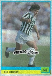 Figurina Rui Barros - Il Grande Calcio 1990 - Vallardi