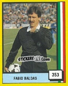 Sticker Fabio Baldas - Il Grande Calcio 1990 - Vallardi