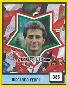 Figurina Riccardo Ferri - Il Grande Calcio 1990 n. 386 - Vallardi