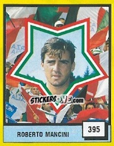 Figurina Roberto Mancini - Il Grande Calcio 1990 - Vallardi