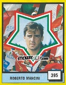 Sticker Roberto Mancini - Il Grande Calcio 1990 n. 395 - Vallardi