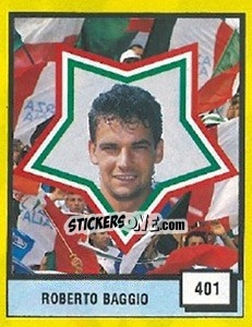 Figurina Roberto Baggio - Il Grande Calcio 1990 - Vallardi