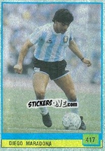 Sticker Diego Maradona - Il Grande Calcio 1990 n. 417 - Vallardi