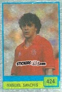 Cromo Manuel Sanchis - Il Grande Calcio 1990 n. 424 - Vallardi