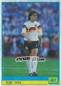 Sticker Olaf Thon - Il Grande Calcio 1990 n. 427 - Vallardi