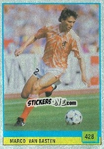 Sticker Marco van Basten - Il Grande Calcio 1990 n. 428 - Vallardi