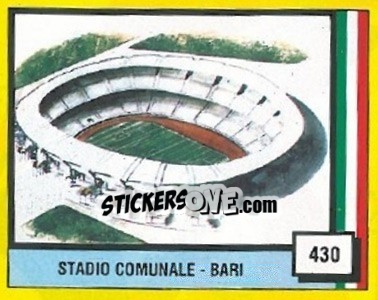 Sticker Stadio Comunale - Bari - Il Grande Calcio 1990 - Vallardi