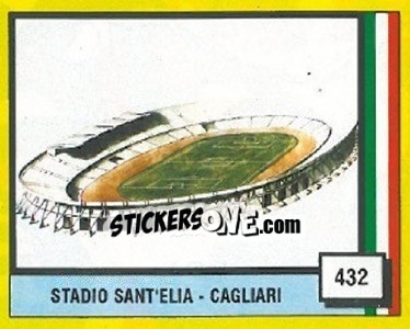 Sticker Stadio Sant'Elia - Cagliari - Il Grande Calcio 1990 n. 432 - Vallardi