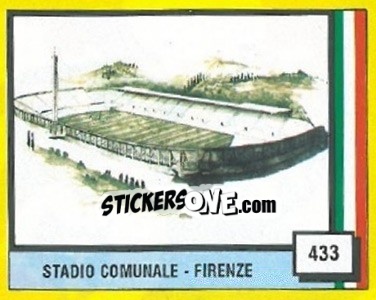Sticker Stadio Comunale - Firenze - Il Grande Calcio 1990 n. 433 - Vallardi