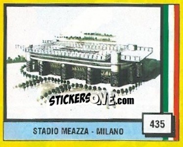 Sticker Stadio Meazza - Milano - Il Grande Calcio 1990 n. 435 - Vallardi