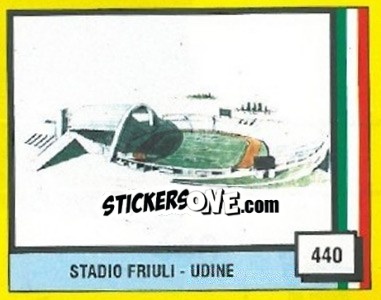 Sticker Stadio Friuli - Udine - Il Grande Calcio 1990 n. 440 - Vallardi