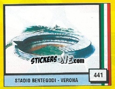 Sticker Stadio Bentegodi - Verona - Il Grande Calcio 1990 n. 441 - Vallardi