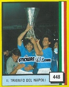 Sticker Il Trionfo Del Napoli - Il Grande Calcio 1990 n. 448 - Vallardi