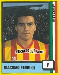 Figurina Giacomo Ferri (I) - Il Grande Calcio 1990 - Vallardi