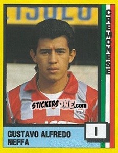 Sticker Gustavo Alfredo Neffa - Il Grande Calcio 1990 n. I - Vallardi