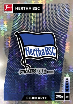 Sticker Clubkarte - German Fussball Bundesliga 2018-2019. Match Attax n. 28 - Topps