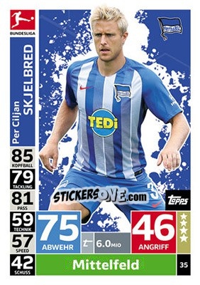 Figurina Per Ciljan Skjelbred - German Fussball Bundesliga 2018-2019. Match Attax - Topps