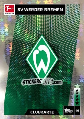 Sticker Clubkarte - German Fussball Bundesliga 2018-2019. Match Attax n. 46 - Topps