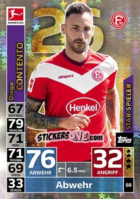 Figurina Diego Contento - German Fussball Bundesliga 2018-2019. Match Attax - Topps