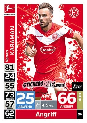 Figurina Kenan Karaman - German Fussball Bundesliga 2018-2019. Match Attax - Topps