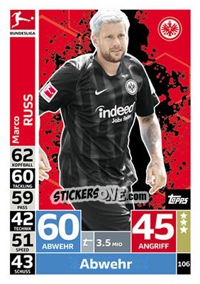 Cromo Marco Russ - German Fussball Bundesliga 2018-2019. Match Attax - Topps