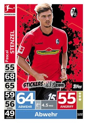 Figurina Pascal Stenzel - German Fussball Bundesliga 2018-2019. Match Attax - Topps