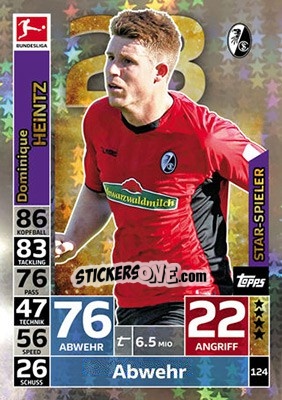 Sticker Dominique Heintz - German Fussball Bundesliga 2018-2019. Match Attax - Topps