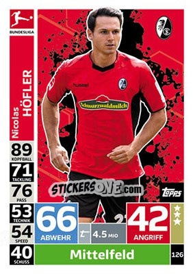 Cromo Nicolas Höfler - German Fussball Bundesliga 2018-2019. Match Attax - Topps