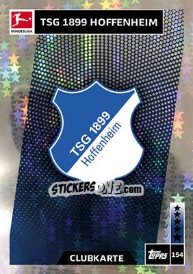 Sticker Clubkarte - German Fussball Bundesliga 2018-2019. Match Attax n. 154 - Topps