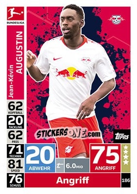 Sticker Jean-Kévin Augustin - German Fussball Bundesliga 2018-2019. Match Attax - Topps