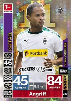 Cromo Raffael - German Fussball Bundesliga 2018-2019. Match Attax - Topps