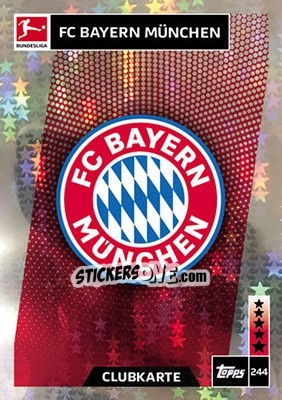 Sticker Clubkarte - German Fussball Bundesliga 2018-2019. Match Attax n. 244 - Topps