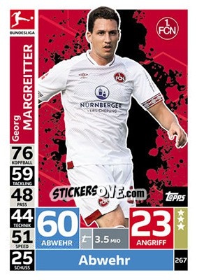 Sticker Georg Margreitter - German Fussball Bundesliga 2018-2019. Match Attax - Topps