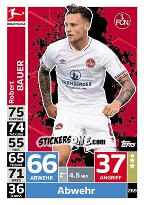 Figurina Robert Bauer - German Fussball Bundesliga 2018-2019. Match Attax - Topps