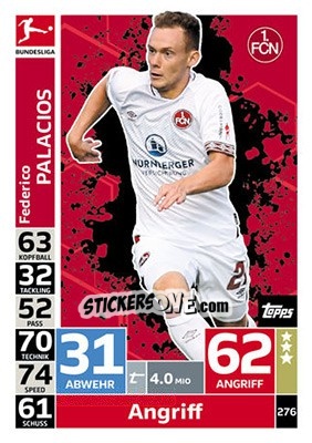 Figurina Federico Palacios - German Fussball Bundesliga 2018-2019. Match Attax - Topps