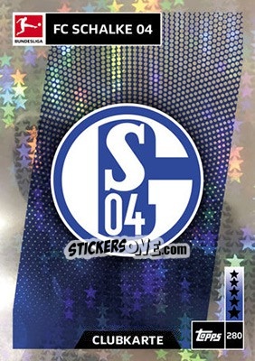 Sticker Clubkarte - German Fussball Bundesliga 2018-2019. Match Attax n. 280 - Topps
