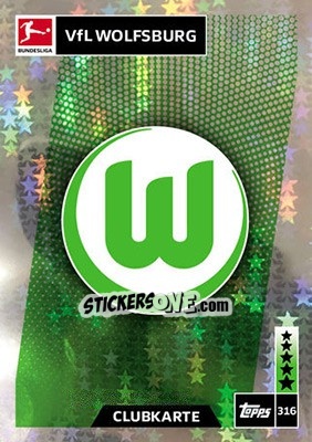 Sticker Clubkarte - German Fussball Bundesliga 2018-2019. Match Attax n. 316 - Topps