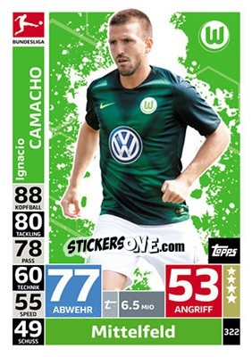 Sticker Ignacio Camacho - German Fussball Bundesliga 2018-2019. Match Attax - Topps