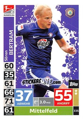 Figurina Sören Bertram - German Fussball Bundesliga 2018-2019. Match Attax - Topps