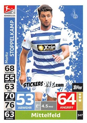 Cromo Moritz Stoppelkamp - German Fussball Bundesliga 2018-2019. Match Attax - Topps