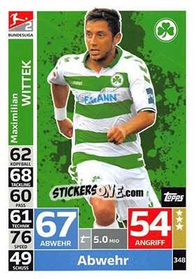 Figurina Maximilian Wittek - German Fussball Bundesliga 2018-2019. Match Attax - Topps