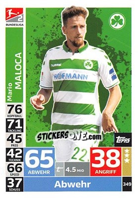 Sticker Mario Maloca - German Fussball Bundesliga 2018-2019. Match Attax - Topps