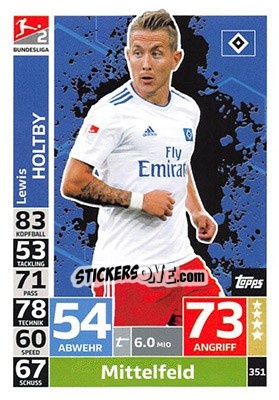 Sticker Lewis Holtby - German Fussball Bundesliga 2018-2019. Match Attax - Topps