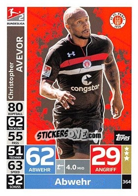 Sticker Christopher Avevor - German Fussball Bundesliga 2018-2019. Match Attax - Topps