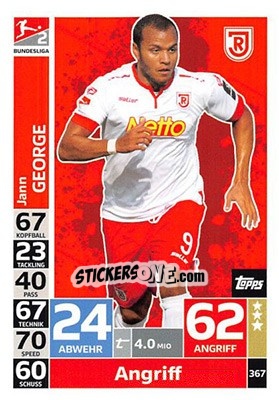 Cromo Jann George - German Fussball Bundesliga 2018-2019. Match Attax - Topps